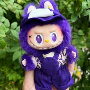 POP MART The Monsters Labubu Plush Doll Milan Keychain Toy 17cm Purple Color NEW - Picture 1 of 7