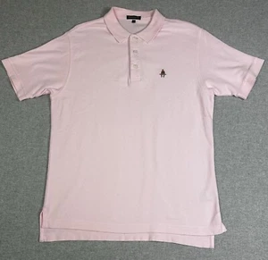 Camisa Polo Paul Stuart Piqué Logo Mediana Rosa Cuello Golf Bordada Preppy - Imagen 1 de 8