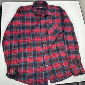 Northpoint Flannel Casual Button Up Shirt Mens Size XL Red Blue - Picture 1 of 8