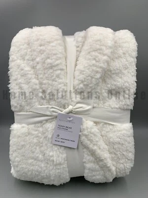 Pottery Barn плюшевый медведь искусственного меха унисекс халат слоновой кости средний #9939 - Изображение 1 из 4