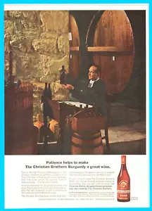 1963 Christian Brothers vino bordeaux vintage STAMPA ANNUNCIO vigneti California - Foto 1 di 3