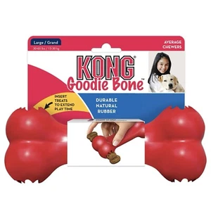 KONG Large Classic Red Goodie Bone Tough And Durable Treat Dispenser - Picture 1 of 7
