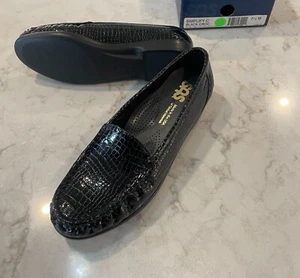 Zapatos para mujer SAS Simplify Black Croc 7,5 medianos nuevos en caja ahorra en grande - Imagen 1 de 5
