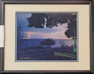 Rare Robert L. Jerstrom Photograph "Close Encounter" Great Lakes Lightning Scene - Picture 1 of 5