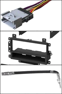 Single Din Stereo Radio Install Dash Kit Wire Harness Antenna Adapter select GM - Bild 1 von 1
