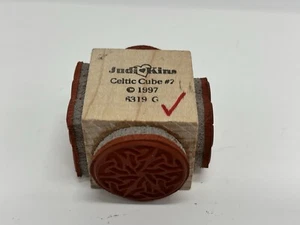Judikins Celtic Symbols Knots Rubber Stamp Cube 4 Sided Celtic Cube #2 - Picture 1 of 7