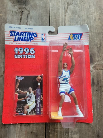 1996 NBA Kenner Starting Lineup Figure Karl Malone HOF Jazz Sealed Unopened Cover