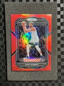 2022-23 Panini Prizm Monopoly Rojo Prizm #54 Rudy Gobert Timberwolves #'d 78/99 - Imagen 1 de 2