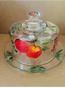 Home Essential Hand Painted Cake , Cheese, Dome and Plate - Picture 1 of 9