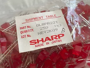 50x LÁMPARA LED DE ALTA LUMINOSIDAD GL8PR22T SHARP Japón 5.0X5.0mm Cuadrado Tipo ALTA LUMINOSIDAD - Imagen 1 de 7