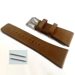 32mm Luxury High Quality Watch Leather Band Strap Mens Black Brown - Picture 1 of 10