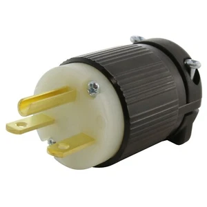 15A 250V NEMA 6-15P 3-Prong Straight Blade Male Plug Assembly by AC WORKS® - Picture 1 of 5
