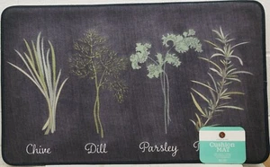 NICHT ÜBERSPRINGEN BEDRUCKTE GEPOLSTERTE SCHAUMSTOFFMATTE (18" x 30") KRÄUTER, SCHNITTLAUCH, DILL, PETERSILIE, LH - Bild 1 von 11