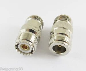 N Female To UHF SO-239 SO239 Female Jack RF Coaxial Straight Adapter Connector - Picture 1 of 4
