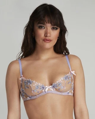 Sujetador Agent Provocateur Cyrene Baby Azul Rosa 32F Nuevo con Etiquetas $155 Foto 1 de 4