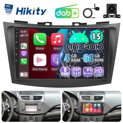 DAB+ 4+64GB Android CarPlay Autoradio GPS Navi WiFi Für Suzuki Swift 4 2010-2017 - Bild 1 von 4