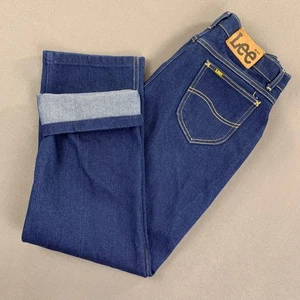 Vintage Lee Jeans Damen 18 (32x29) blau Denim gerades Bein Reißverschluss Hosenschlitz Made USA 90er - Bild 1 von 18