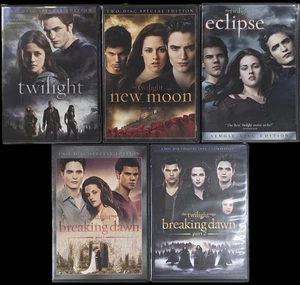 Twilight Saga Complete Series 1-5 DVD Lot Good Condition Special Edition Movie - Picture 1 of 7