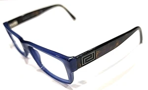 Versace 3141 903 Blau Rechteckig Schildpatt Brille 53-17 140 Italy - Bild 1 von 10
