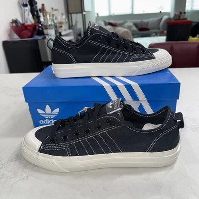 Men's Size 11 ADIDAS Originals Nizza RF Core Black Sneakers Retro EE5599 NWB - Image 1 of 4