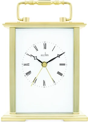 Acctim Gainsborough Mantel Clock Quartz Polished Metal Carriage Energy...  - Image 1 of 4