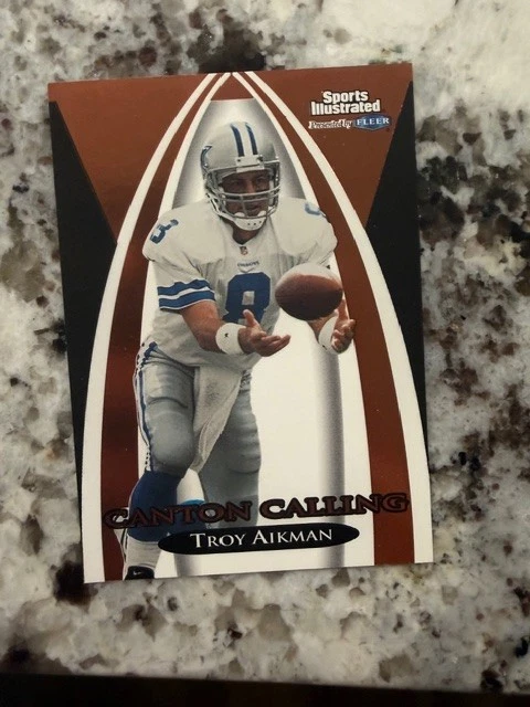 Tarjeta de inserción de llamadas Fleer Si Canton 1999 Dallas Cowboys Troy Aikman #8 Foto 1 de 1
