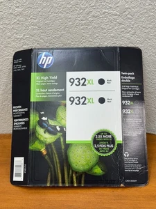 Cartucho de impresora HP 932XL tinta negra de alto rendimiento paquete de 2 sellados CADUCADO 12/2017 - Imagen 1 de 10