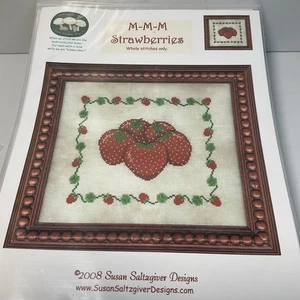 M-M-M Strawberries Susan Saltzgiver Designs Counted Cross Stitch Pattern - Picture 1 of 5