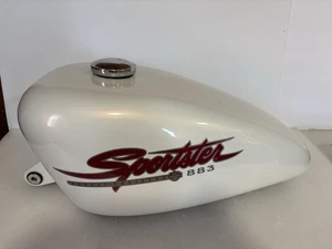 Harley-Davidson Sportster 883 Fuel Tank Pearl White Nice Condition - Picture 1 of 15