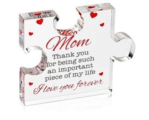 Mother's Day Birthday Gift Acrylic Puzzle Piece Paper Weight Gift From Daughter - Picture 1 of 6