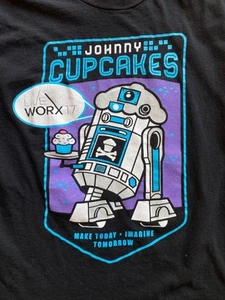 Johnny Cupcakes Make Today Imagine Tomorrow R2D2 Star Wars shirt Live Worx 17 - Picture 1 of 5