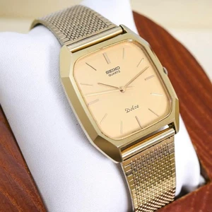 Seiko Dolce GHA Cemented Carbide Watch Sapphire 1582 Used No Customs Fees US - Picture 1 of 10