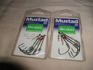 2 Pks.MUSTAD FINESSE WORM POWER-LOCK 1/0 ULTRA SHARP HOOK;1/32oz Rear Weight - Picture 1 of 3