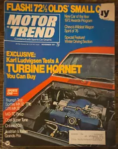 Motor Trend - November 1971 - Magazine - Picture 1 of 2