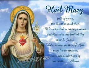 IMÁN DE ORACIÓN AVE MARÍA VIRGEN MARÍA BENDITA MADRE REGALO - Imagen 1 de 1