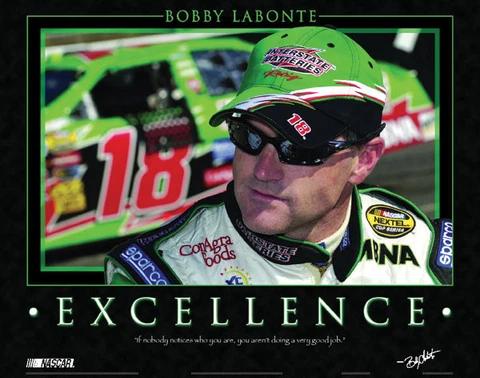 Rare Bobby Labonte EXCELLENCE Vintage 2004 Classic NASCAR Poster Cover