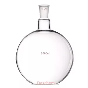 3000ml,24/40,Sigle Neck,Flat Bottom Glass Flask,One Neck,3 Litre,Boiling Bottle - Picture 1 of 5