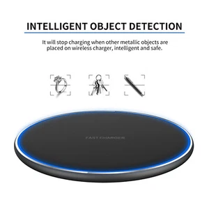 15W Wireless Charger For IOS/ Phones Fast Charging Pad Multi Protectio AU - Photo 1 sur 7