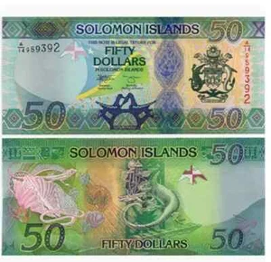 Solomon Islands: 50 Dollars  Banknote P-35 UNC NEW 2023 Series - Picture 1 of 1