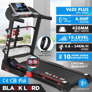 BLACK LORD Treadmill Electric Auto Incline Home Gym Exercise Run Machine - Picture 1 of 12