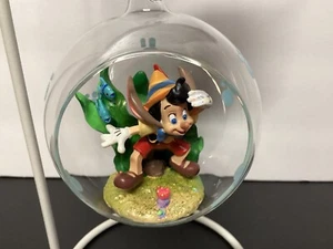 Disney Pinocchio Glass Globe Christmas Ornament Sketchbook NEW - Picture 1 of 4