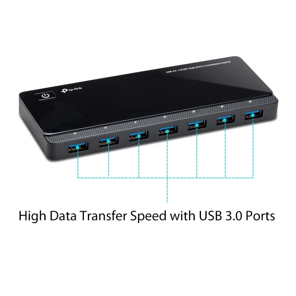 TP-Link UH720 USB 3.0 7-Port Hub with 2 Charging Ports - Image 1 of 4