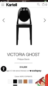 Victoria Ghost 7 Sedie Kartell Originali - Foto 1 di 1