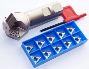 10x TCGT 16T308 -AL K10 für ALU+ 45° Fasenfräser HM-D22-43mm-Z3-L100 ( Weldon ) - Bild 1 von 1