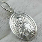 Pendentif icône en argent sterling 925 médaille sainte Xenia Zenia de Pétersbourg patronne