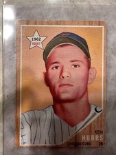 1962 Topps Ken Hubbs Rookie RC Chicago Cubs #461 MLB Baseball Card Rare