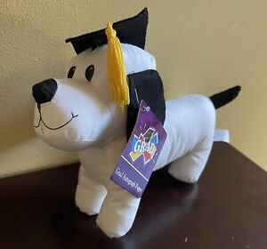 Grad Sign Autograph Stuffed Plush Fabric Puppy Dog Graduation Keepsake Gift 9"L