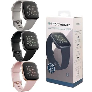 For Fitbit Versa 2 Activity Tracker Fitness Bluetooth Smartwatch Heart Rate - Picture 1 of 9