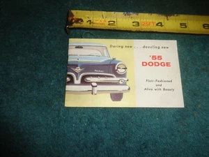 1955 DODGE CAR SALES BROCHURE / ORIGINAL DEALER POCKET-SIZED CATALOG - Picture 1 of 10