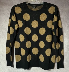 Ann Taylor Metallic Polka Dot Sweater Viscose Nylon Petite MEDIUM - Picture 1 of 11
